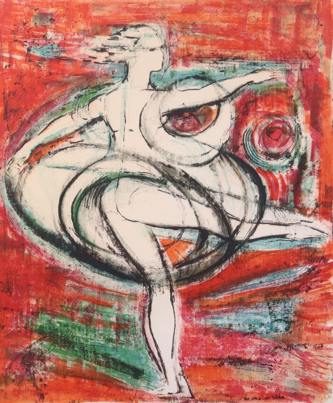 GERDA ÅKESSON. lithography, ballerina.