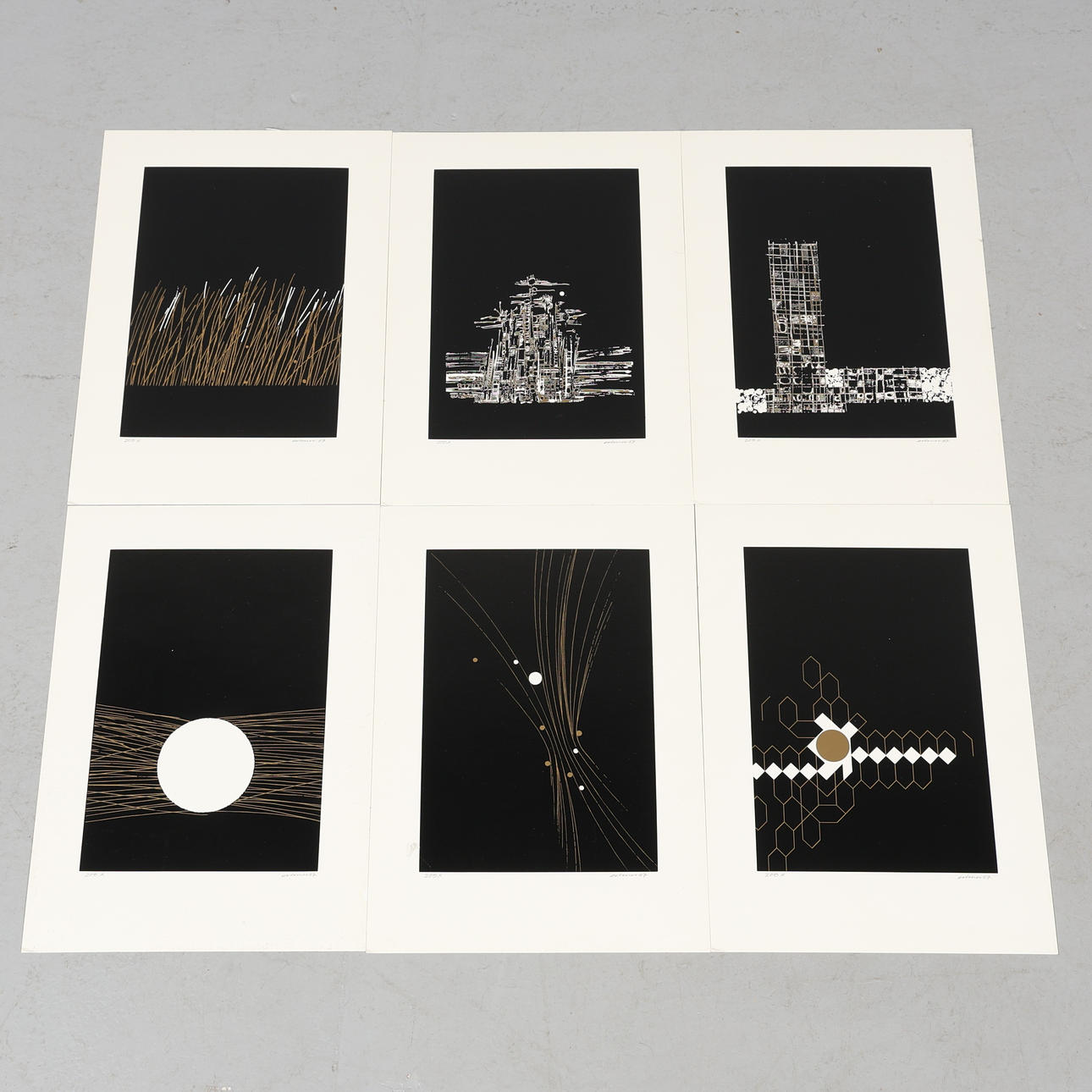 GUNNAR ERKNER. LITHOGRAPHS, 6 pieces, loose leaves, signed.