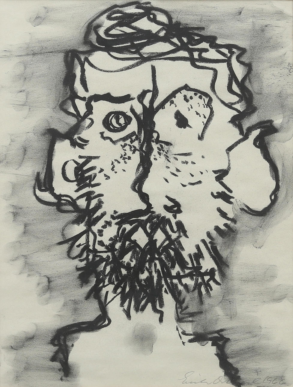 ERIK ORTVAD. “The Day After”, felt-tip pen, signed and dated 1966.