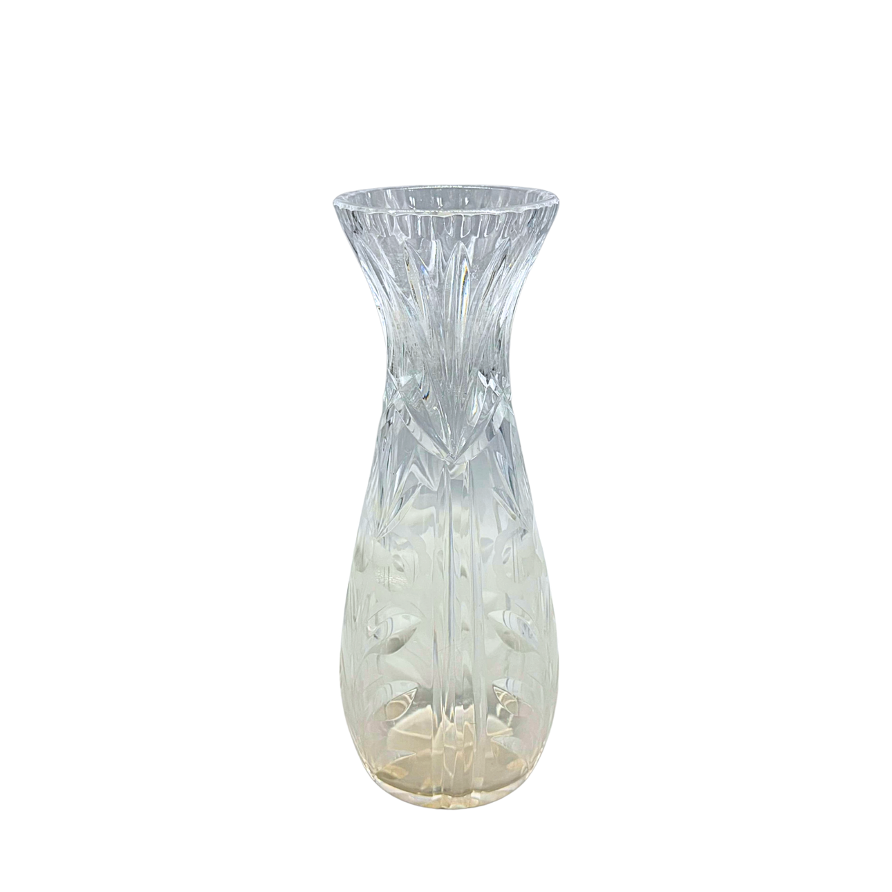 LEAD CRYSTAL GLASS VASE.