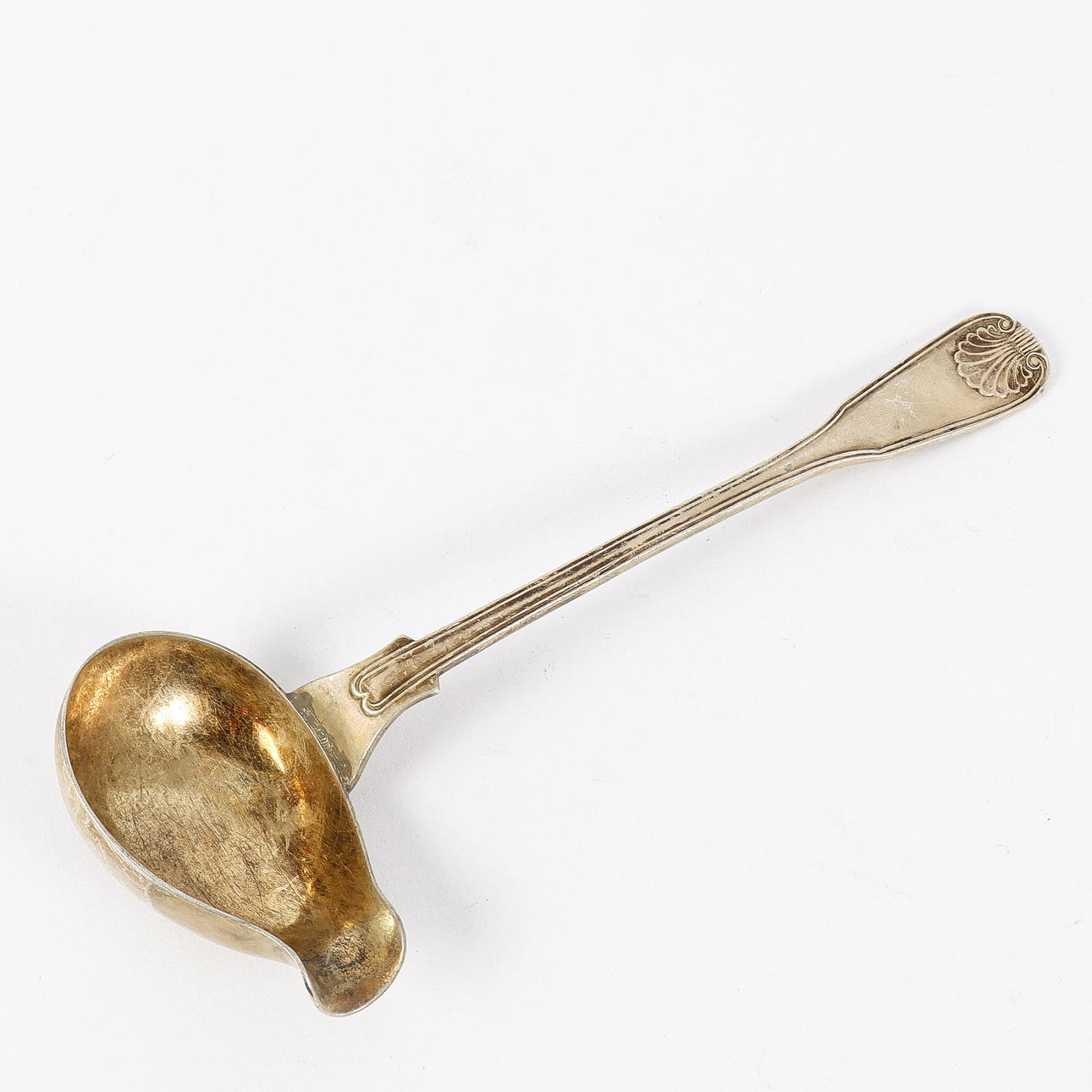 SOUP SPOON silver, seashell model.