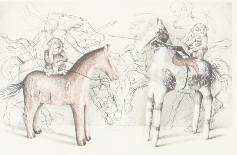 JANERIC JOHANSSON. “Confrontation”, lithograph in colours, signed.