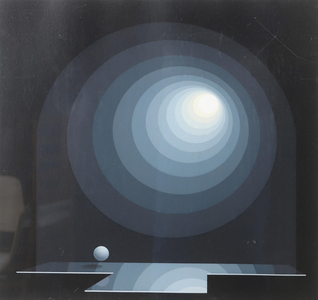 BJÖRN CARLÉN. Composition, lithograph in colours, signed -85.