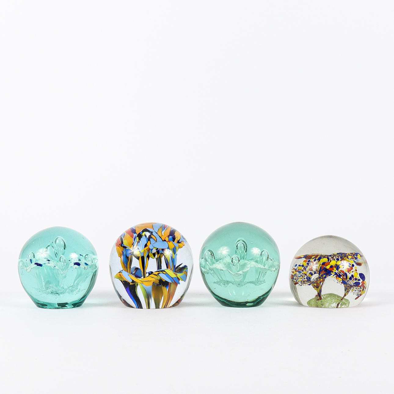 LETTER PRESSES 4 pieces, glass.