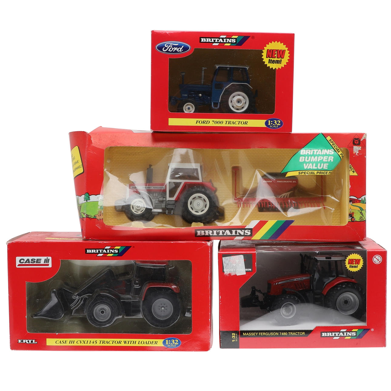 BRITAINS - BOXED MODEL TRACTORS.