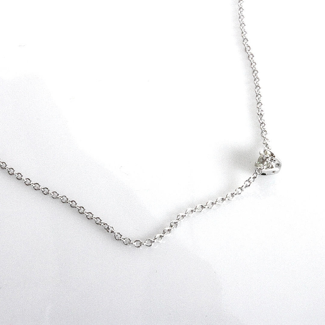 DIAMANTCOLLIER, 0,09ct, vitguld 18K.