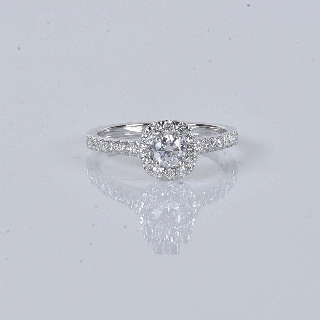 DIAMOND RING, total 0,54ct, white gold 18K.