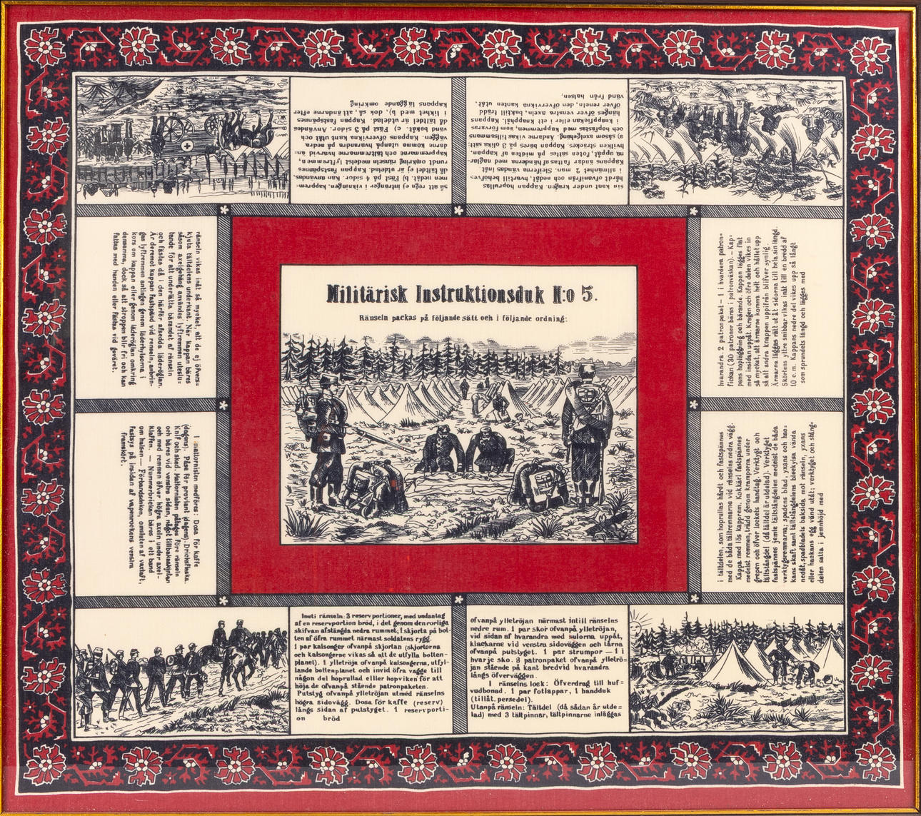 DUK, Militärisk instruktionsduk nr. 5 ränseln.
