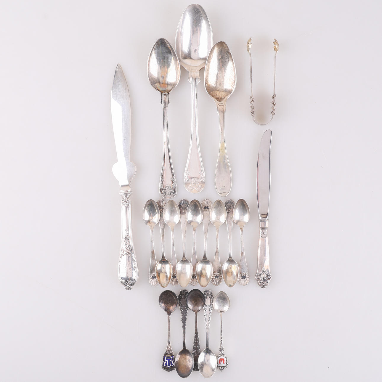 CUTLERY, lot, silver, total weight approx. 443 grams.