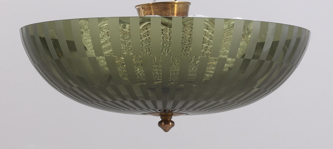 A 1960s-century Orrefors ceiling lamp.