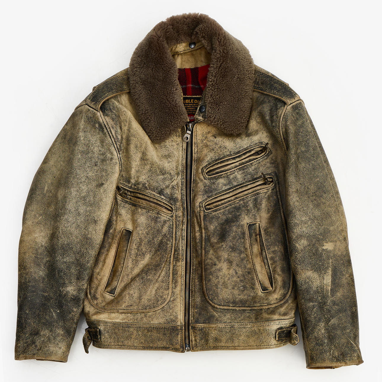 YELLOW&BLUE, leather jacket, 1980s.