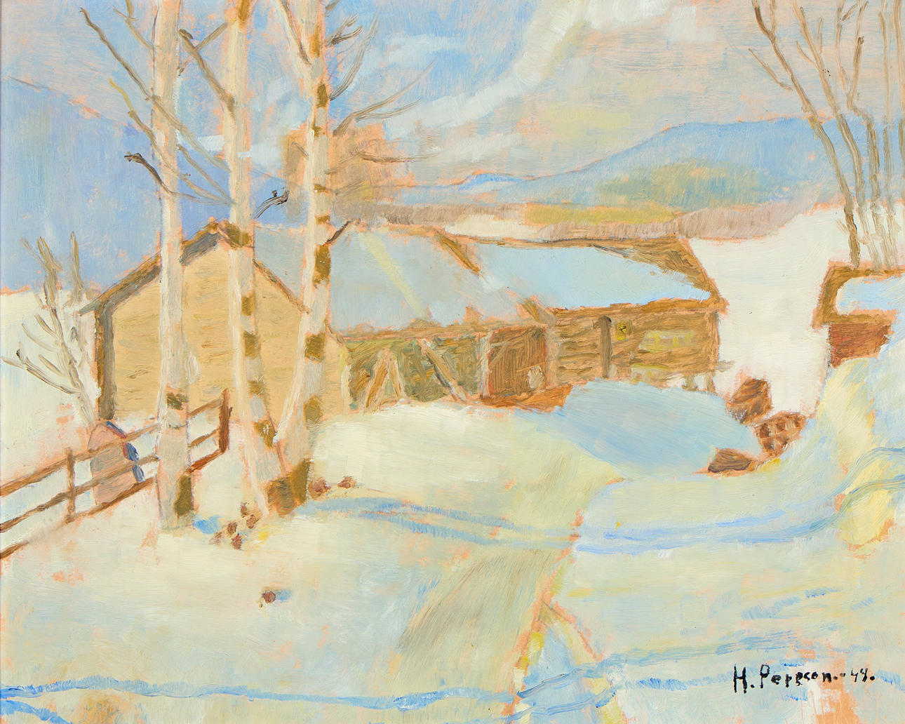 HANS PERSSON. Landscape motifs, 2 pcs.