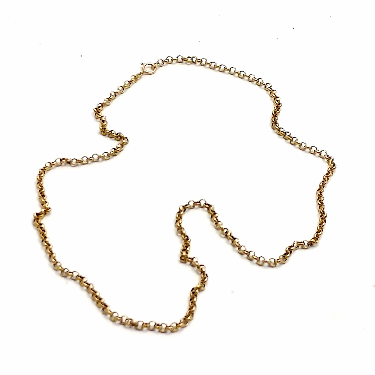 9ct GOLD BELCHER LINK 50cm NECKCHAIN.