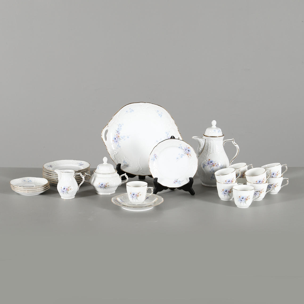 KAFFESERVIS, porslin, 28 delar, Sanssouci, Rosenthal, Tyskland.