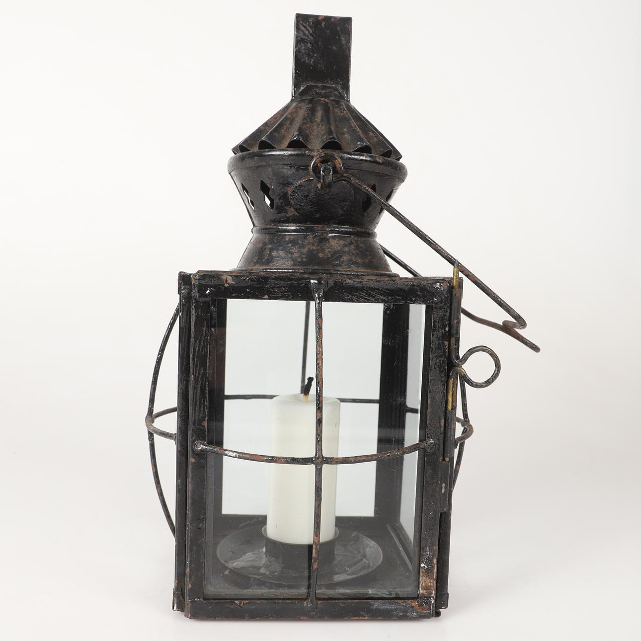 LYKTA, smide/glas, 1800/1900-tal.