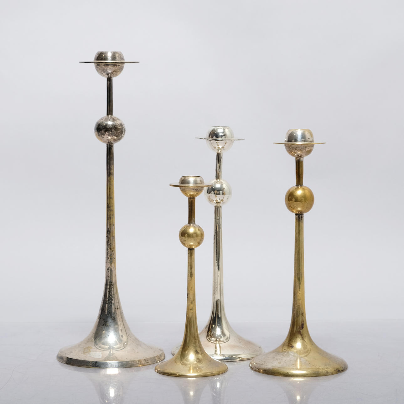 KJELL ENGMAN. Candlesticks, "Saturnus", 4 pcs, Gense.