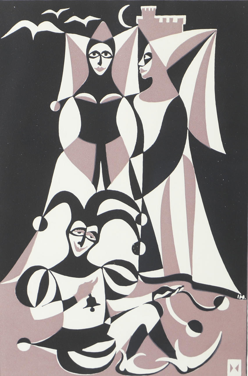 INGA HENSE. Jycklar, lithograph in colours, signed -72.