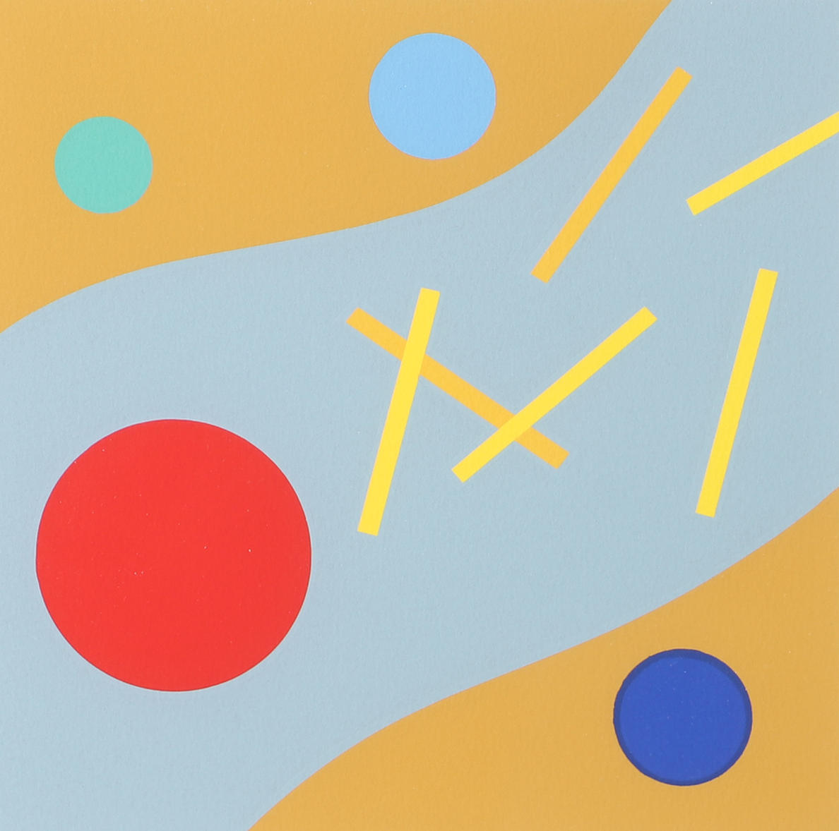 KARL GUSTAV NILSON. Composition, lithograph in colours, signed K.G. Nilson.