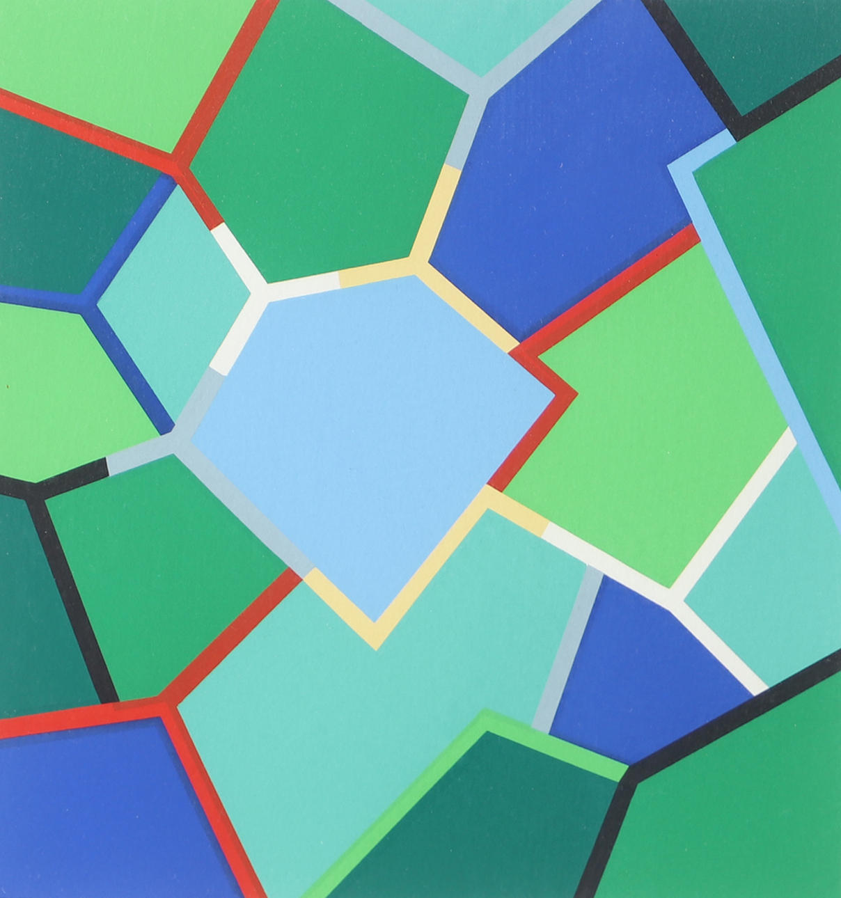 KARL GUSTAV NILSON. Composition, lithograph in colours, signed K.G. Nilson.