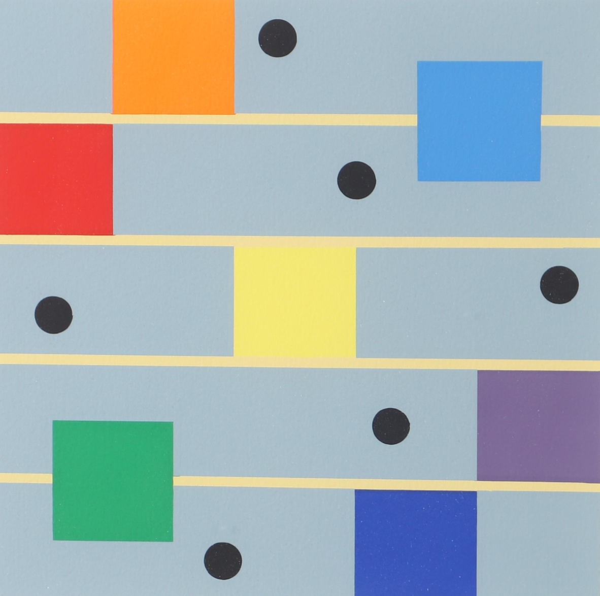 KARL GUSTAV NILSON. Composition, lithograph in colours, signed K.G. Nilson.