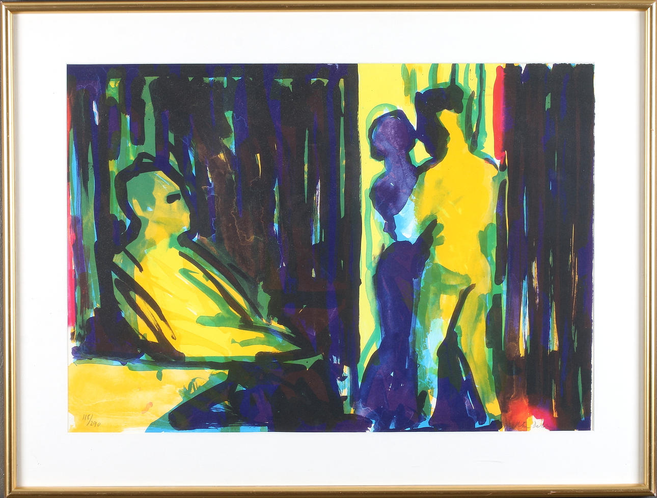 PETER DAHL. Kvällsdans, färglitografi, signerad och numrerad 118/290.