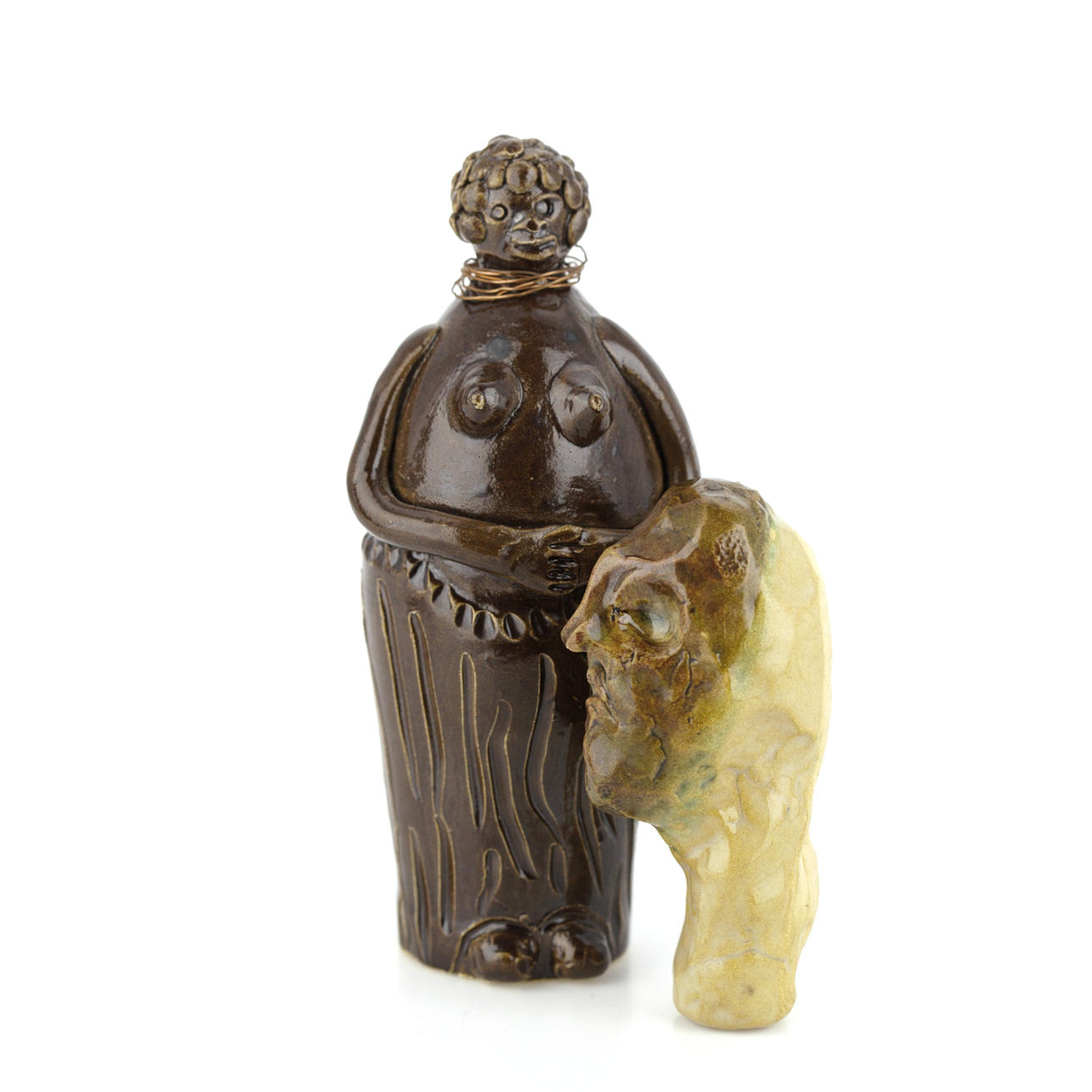 FIGURINER, 2 delar, glaserat stengods, bl.a. Gunnar Andersson.