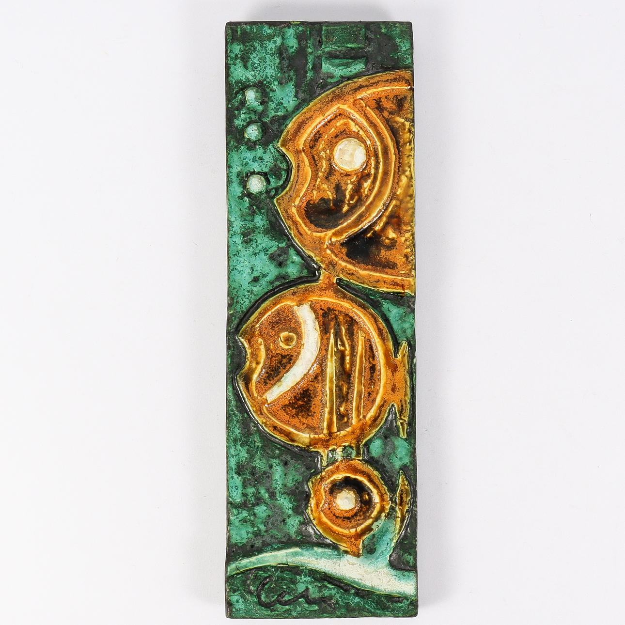 HELMUT FRIEDRICH SCHÄFFENACKER relief fish, ceramics.