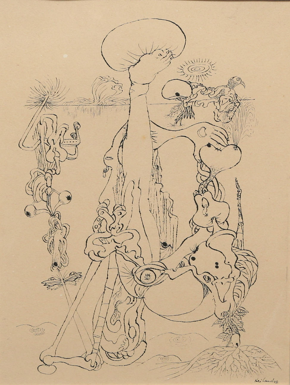 GÖSTA KRILAND. ink, signed and dated 48.