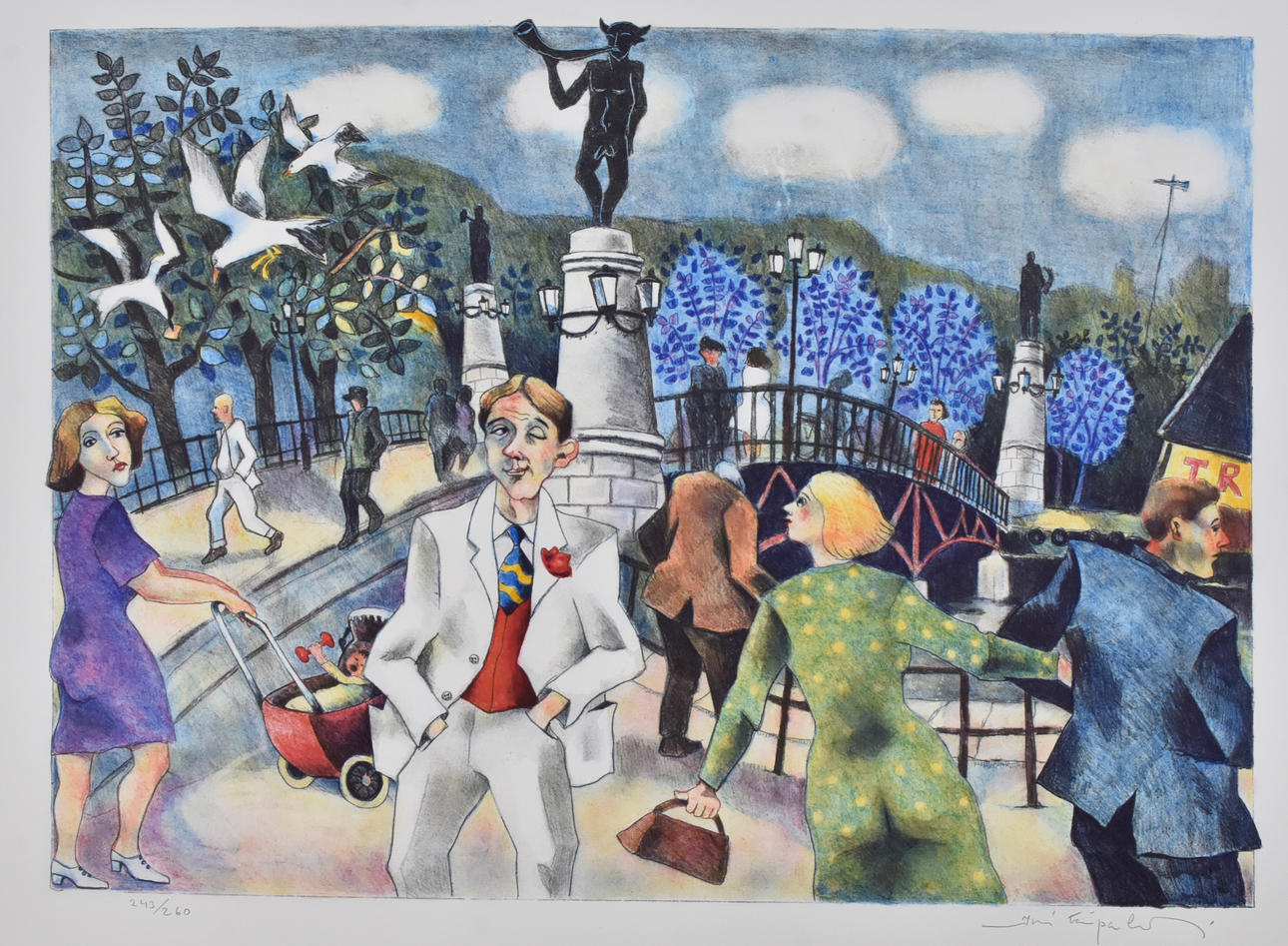 JUSSI TAIPALEENMÄKI. Color lithography.