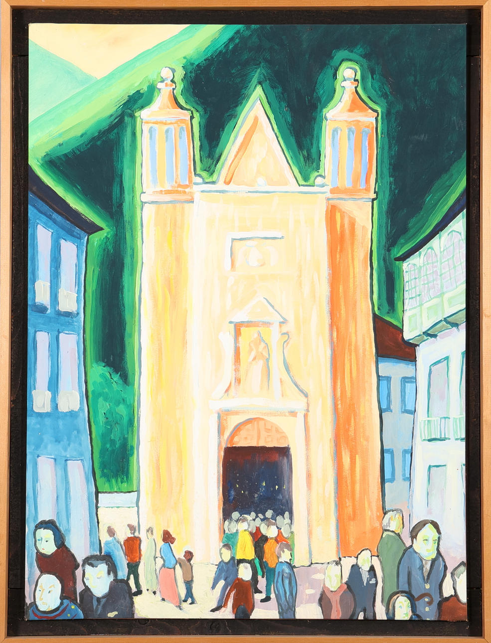 OKÄND KONSTNÄR. ACRYLIC ON PAPER, lined on panel.