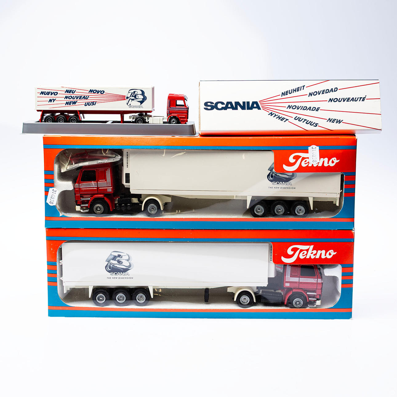 MODELLBILAR, 3 st b.la tekno Scania.