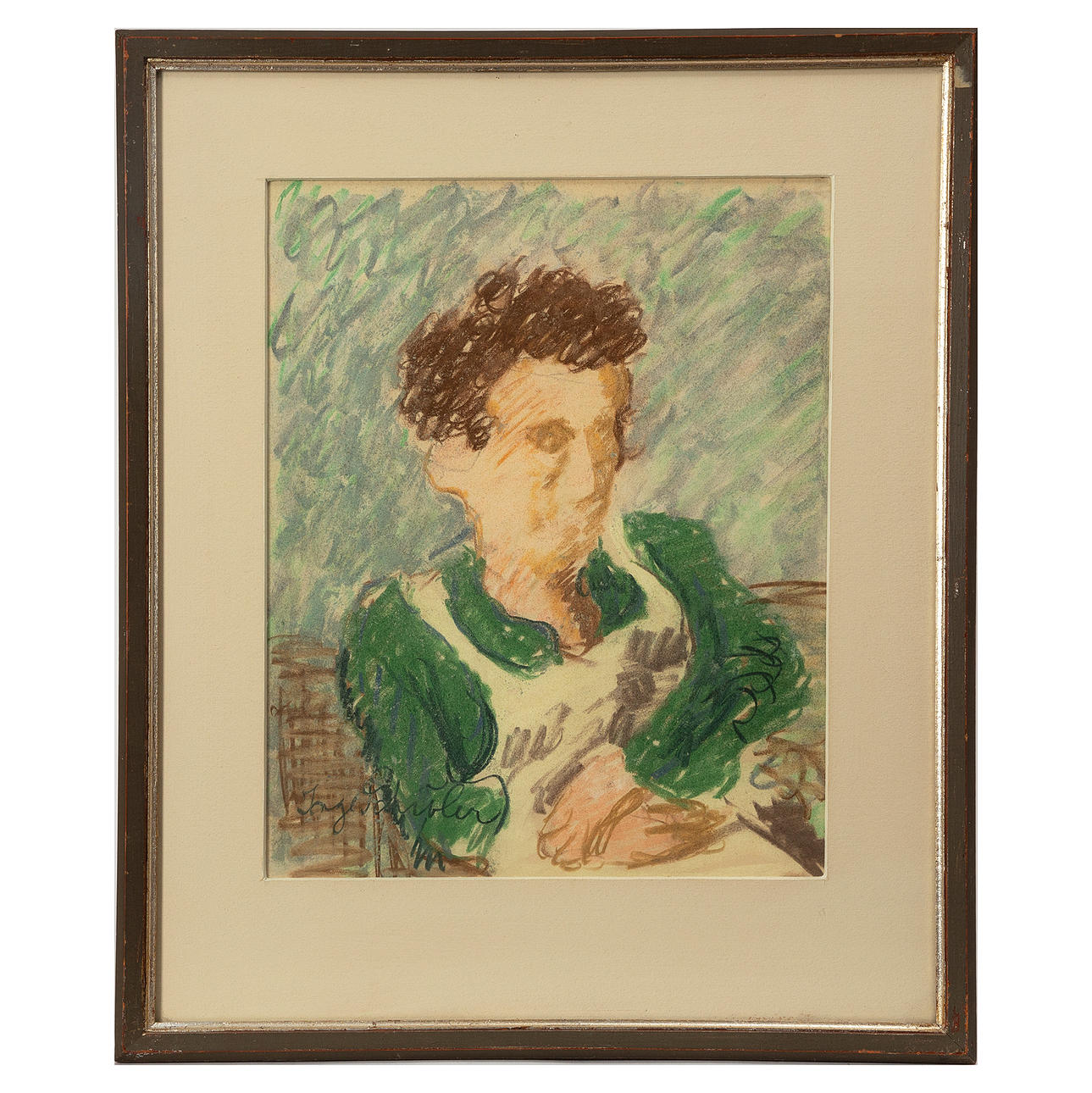 INGE SCHIÖLER. Woman with cat.