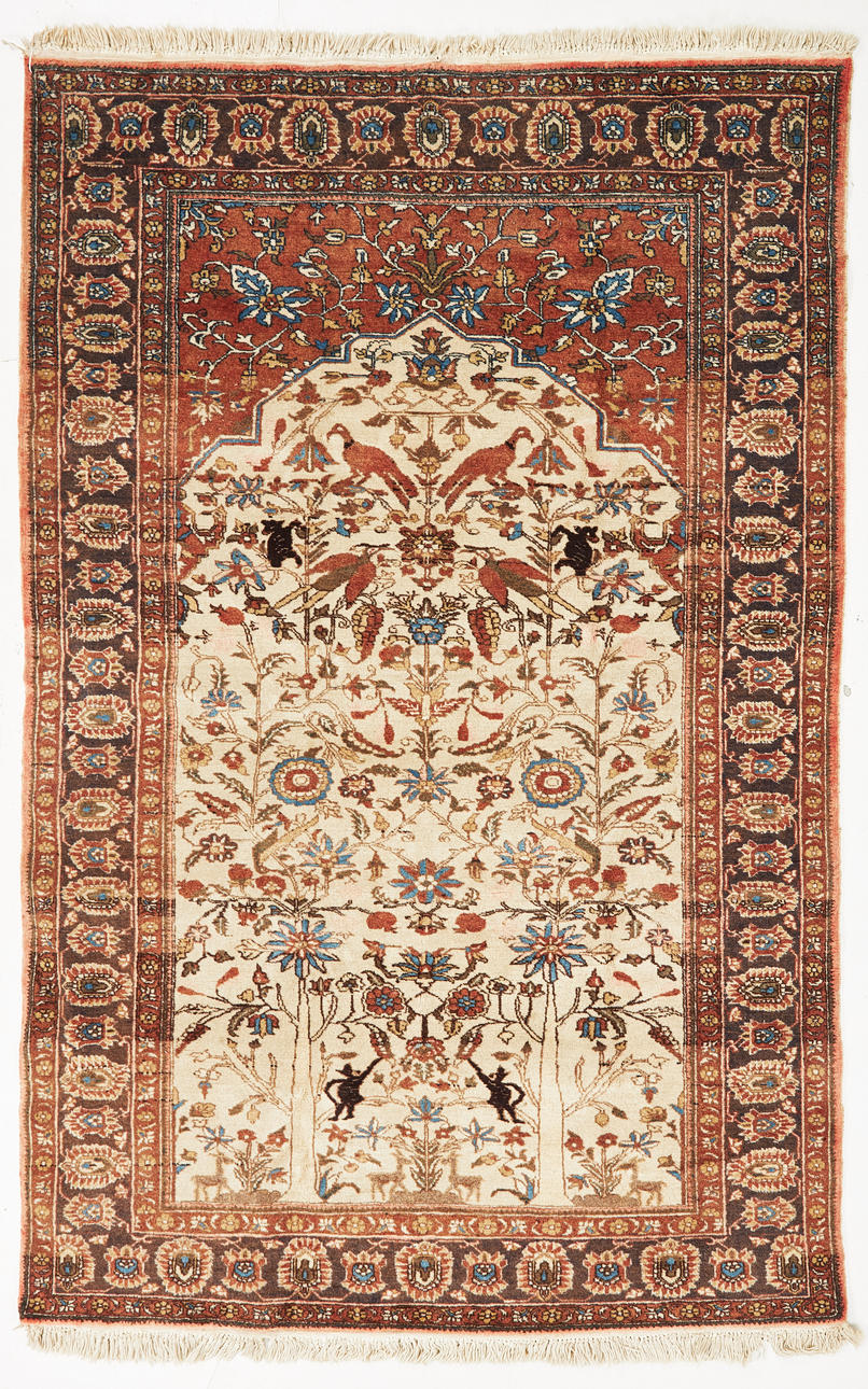 ORIENT CARPET. Semi-antique, approx. 210x135 cm.