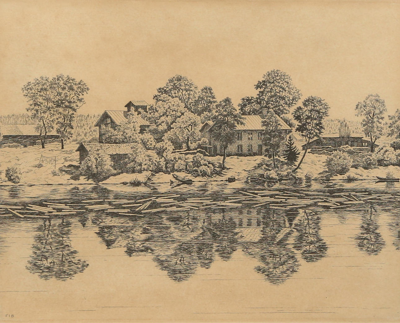 HANS NORSBO. etching, signed.