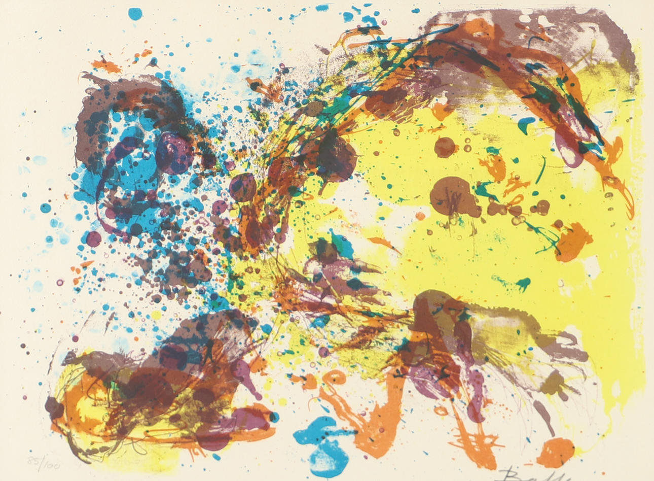 MOGENS BALLE. Composition, lithograph in colours, signed Balle.