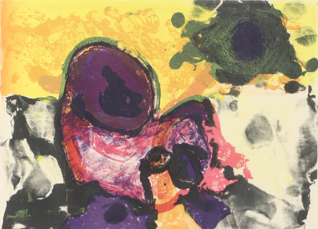 MOGENS BALLE. Composition, lithograph in colours, signed Balle.