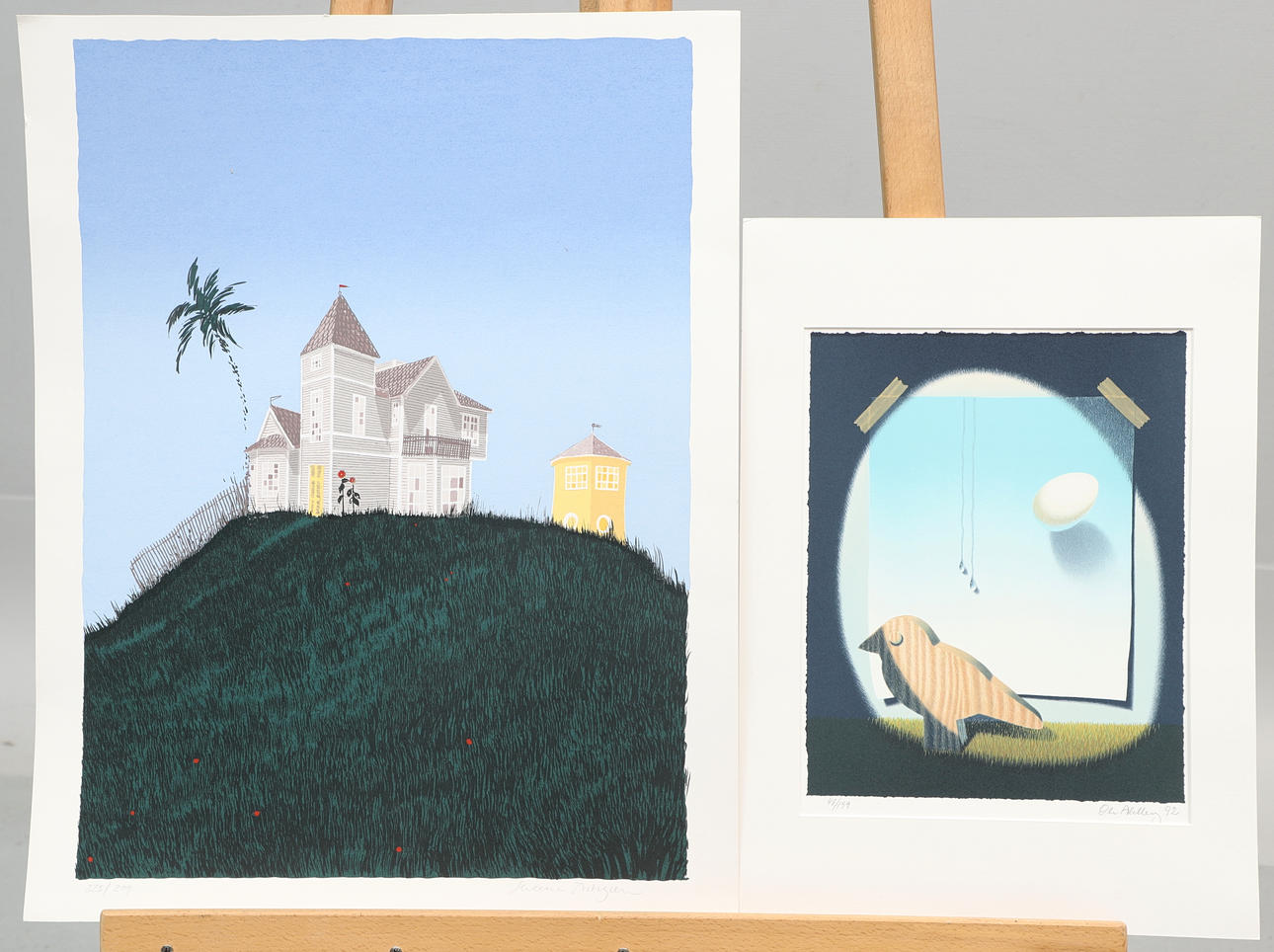 Two lithographs, Helena Östergren & Ole Ahlberg, signed, numbered.