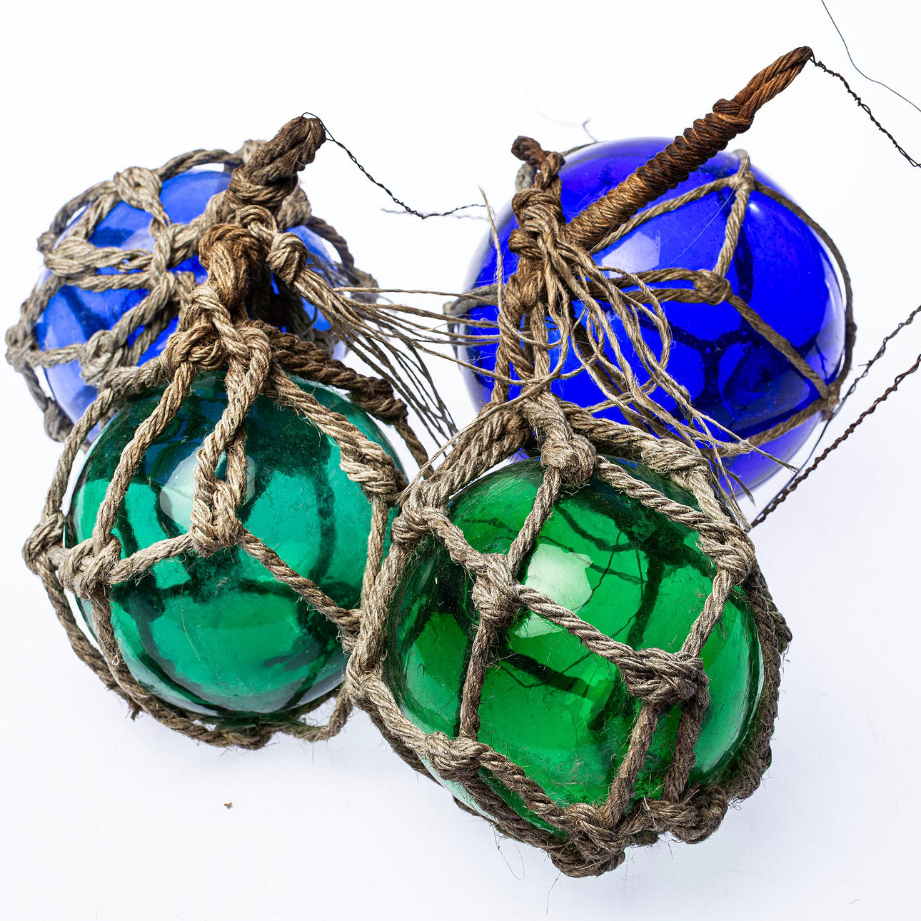 GLASS FLOATS, 4 pcs.