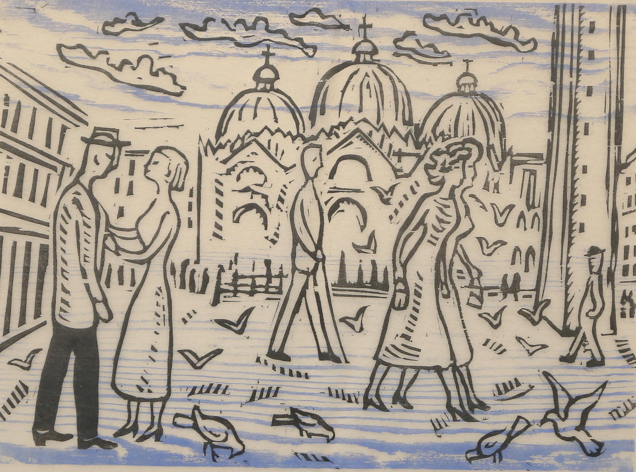 OTTE SKÖLD. woodcut, signed and numbered.