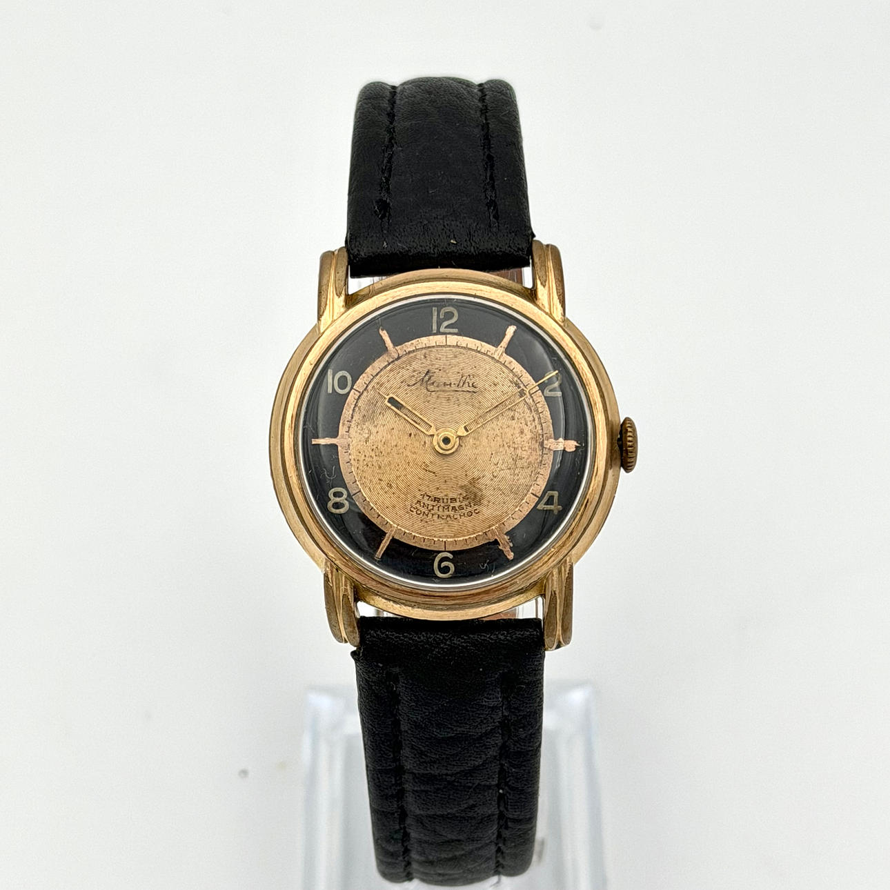 MAUTHE, armbandsur, manuell, gulddouble´ (20 micron).