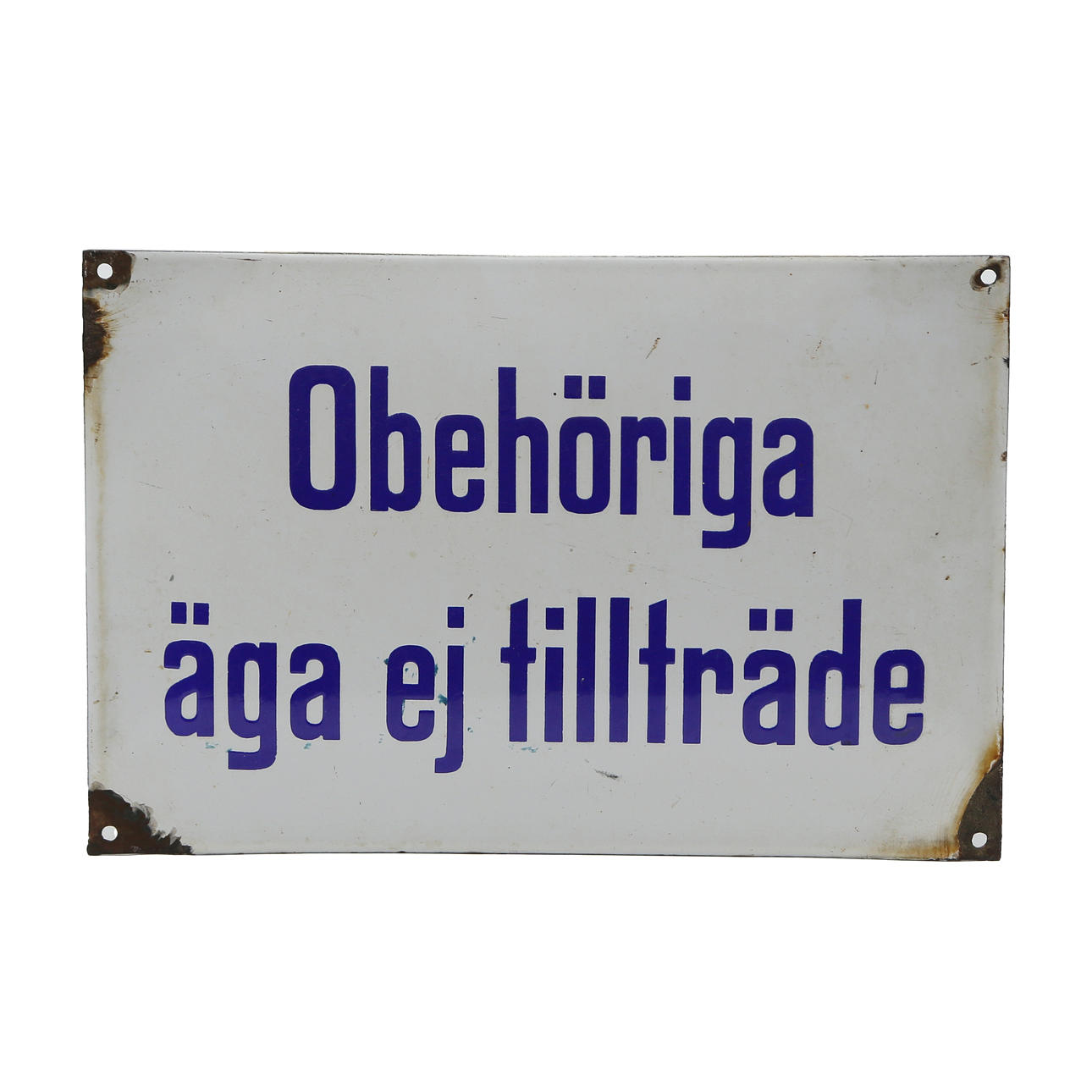 ENAMEL SIGN (30x20cm) “UNAUTHORIZED ACCESS”.