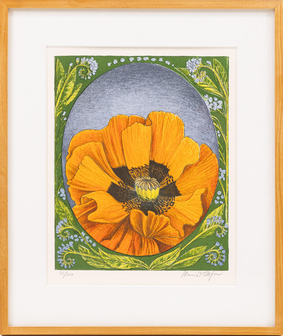 MARIA HILLFON. lithograph, signed, numbered 32/200.