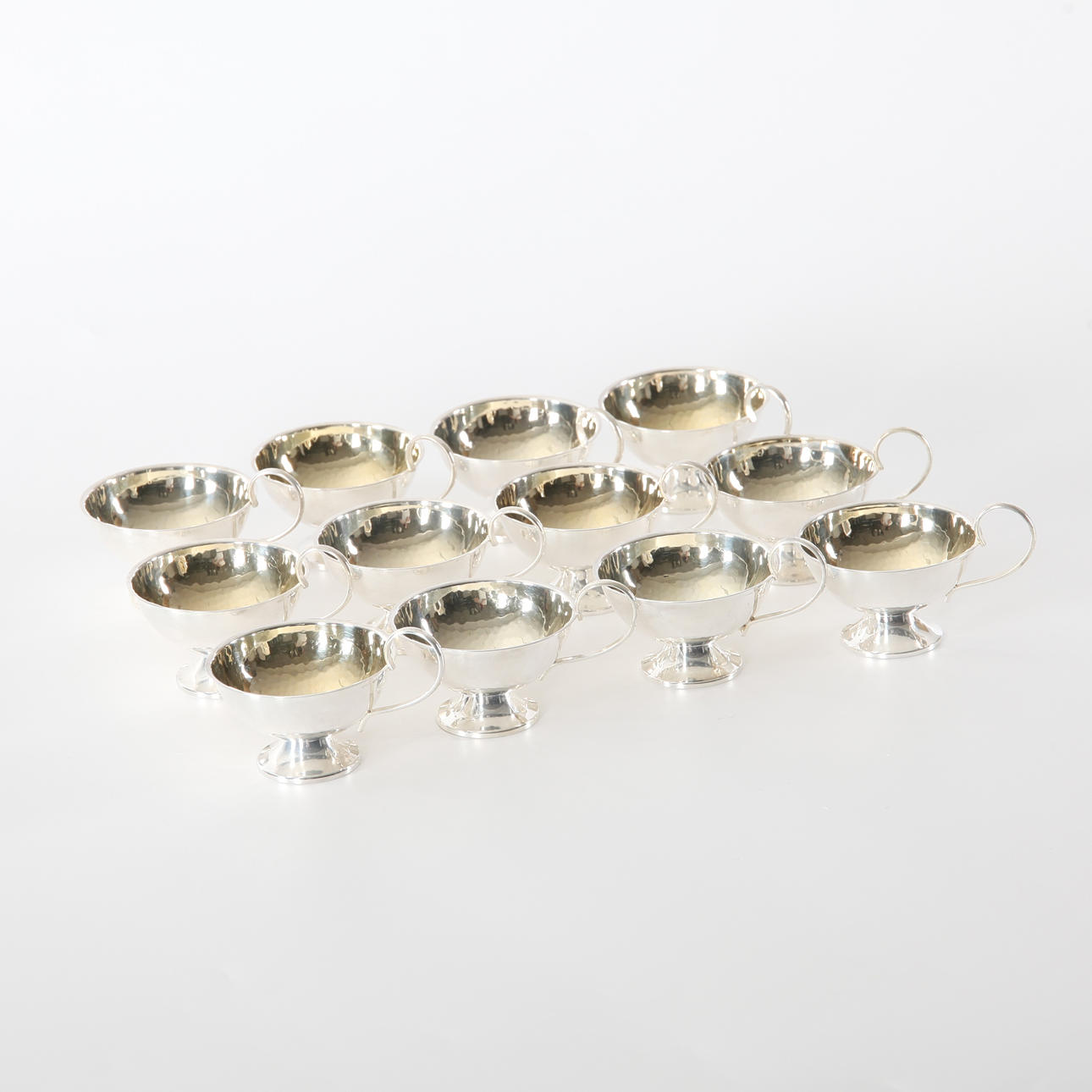 PUNCH CUPS, 12 pcs, silver.