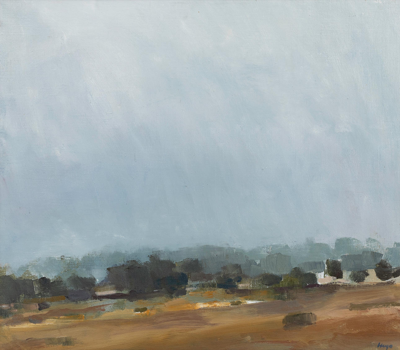 ANDERS HUGO. Landscape, oil on canvas, signed, Hugo.