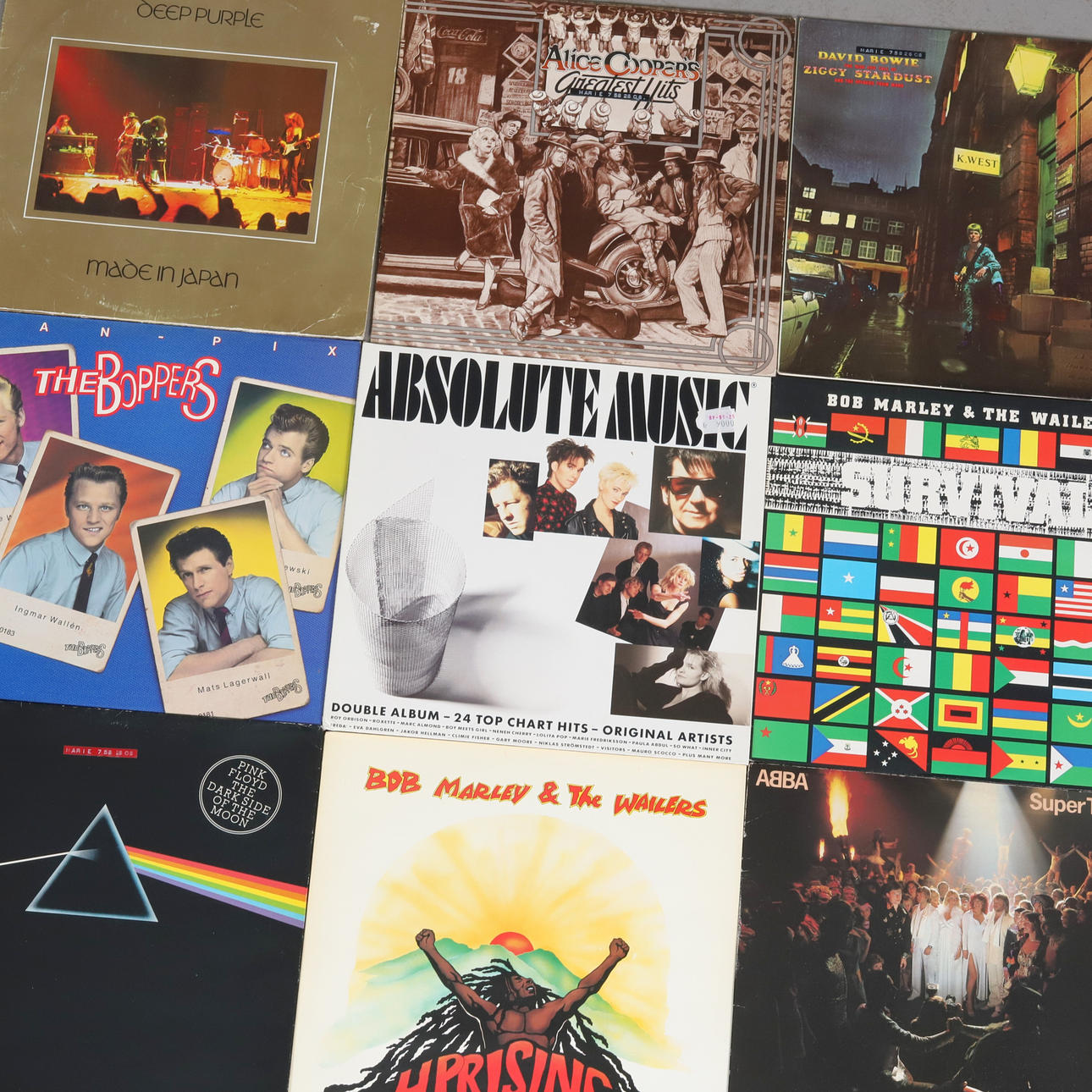 VINYL RECORDS, about 100+ pieces, mostly 70/80's, 2 backs.