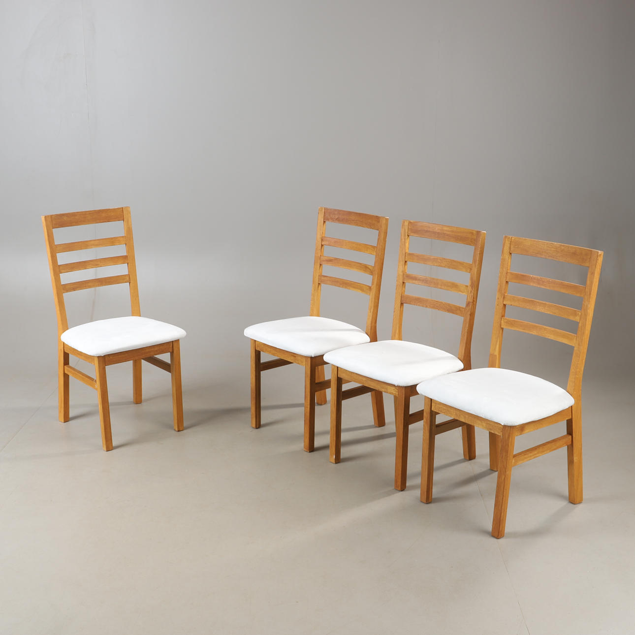 CHAIRS, 4 pieces, oak, contemporary.