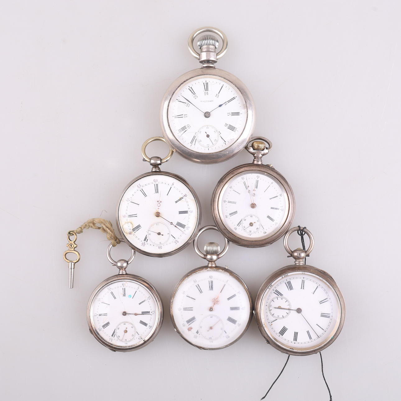 POCKET WATCH, 6 pieces.