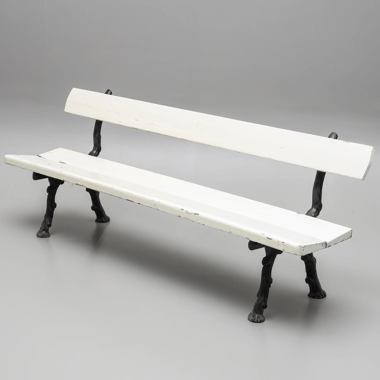 TRÄDGÅRDSSOFFA, gjuten aluminium, gavlar i form av grenar, 1900-tal ...