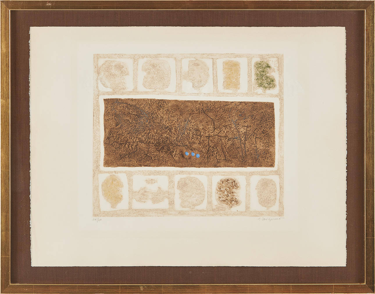 JAMES COIGNARD. Composition, carborundum etching, signed, numbered 14/60.