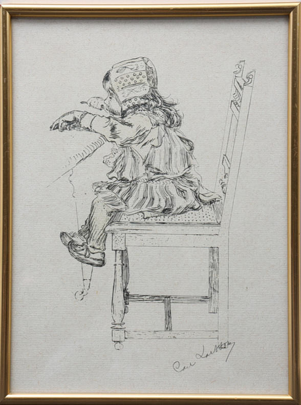 CARL LARSSON. Pressure efer, Lisbeth eats porridge.